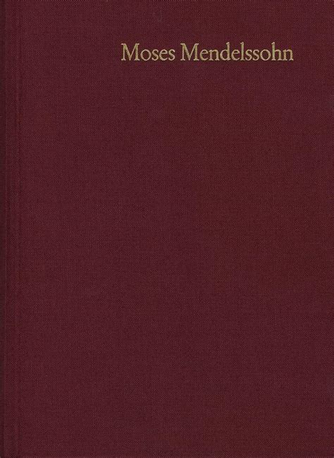 moses mendelssohn ausgew hlte schriften metaphysik ebook Reader