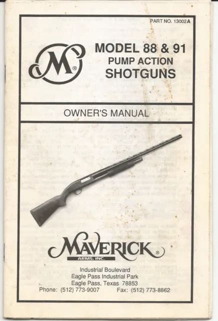 mossberg maverick owners manual Doc