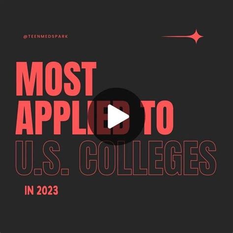most applied to colleges 2023
