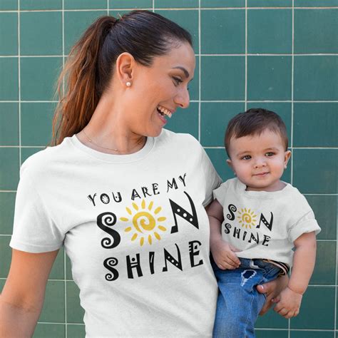 mother and son matching shirts