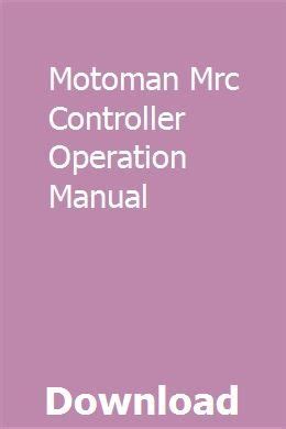 motoman mrc controller operation manual pdf PDF