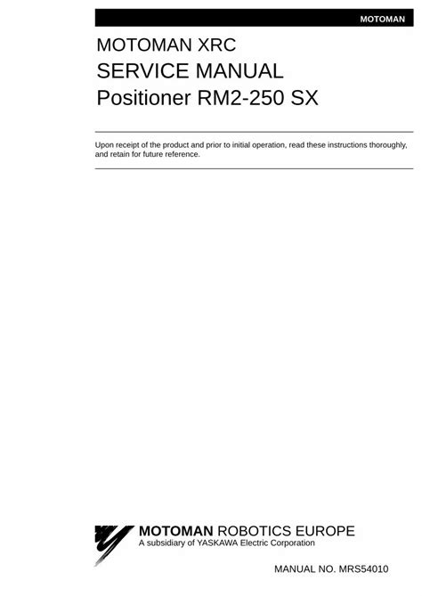 motoman xrc manual page Reader