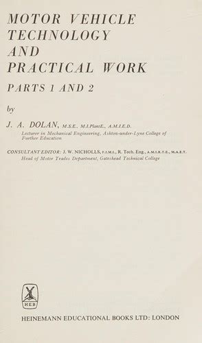 motor vehicle technology practical work Epub