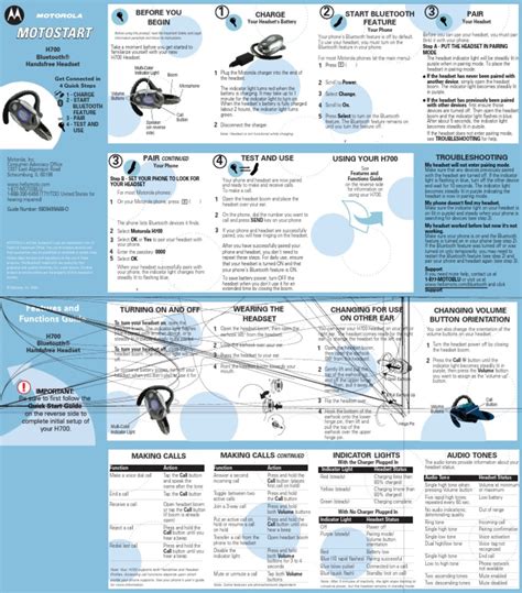 motorola bluetooth h700 pairing instructions Doc
