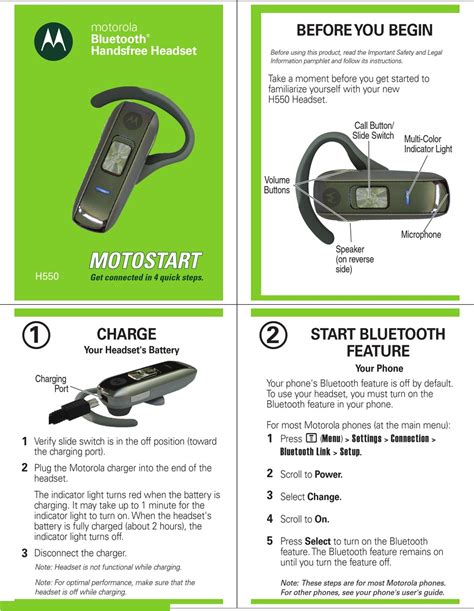 motorola bluetooth headset h550 manual Epub