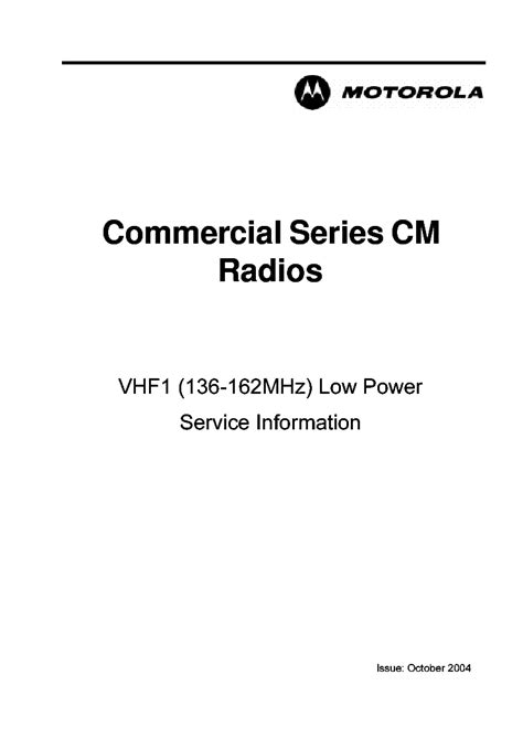 motorola cm 140 service manual Kindle Editon