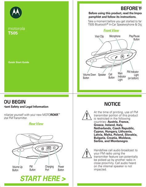 motorola syn1717a t505 instructions Doc