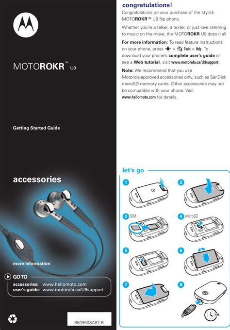 motorola u9 user guide Kindle Editon