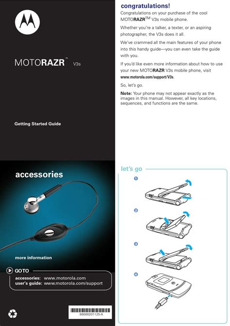 motorola v3s cell phones owners manual Doc