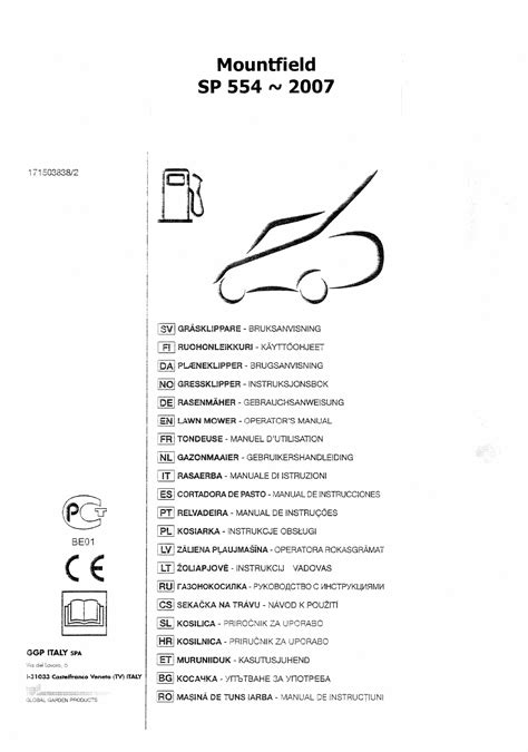 mountfield sp554 user guide Reader