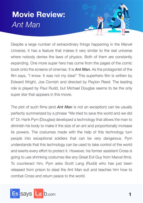 movie review essay examples Reader