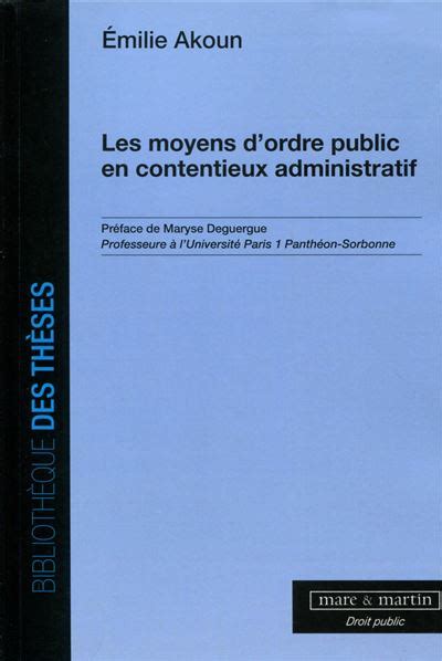 moyens dordre public contentieux administratif Kindle Editon