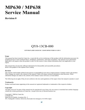 mp630 mp638 service manual Doc