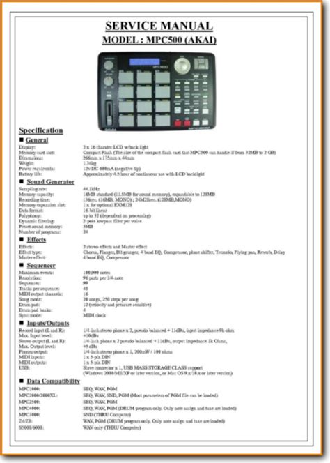 mpc 500 manual pdf Reader