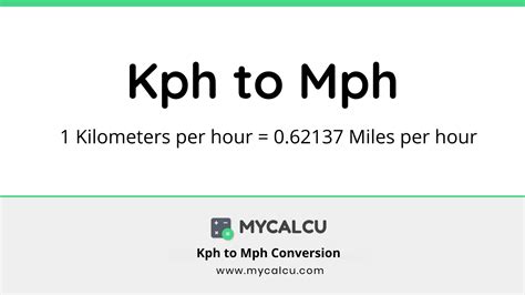 mph to klm