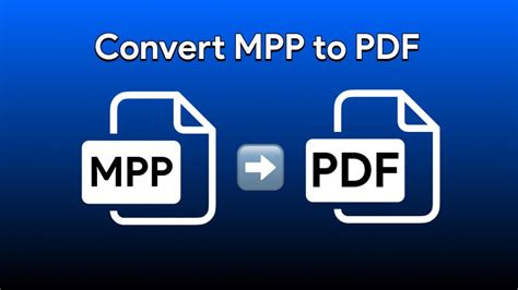 mpp to pdf converter Epub