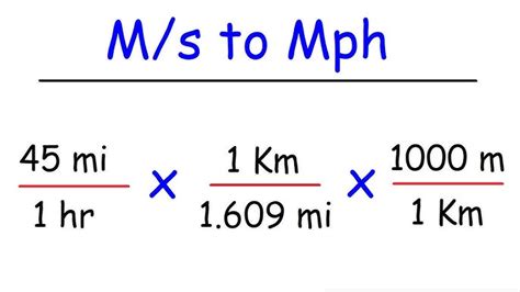 mps to mph formula