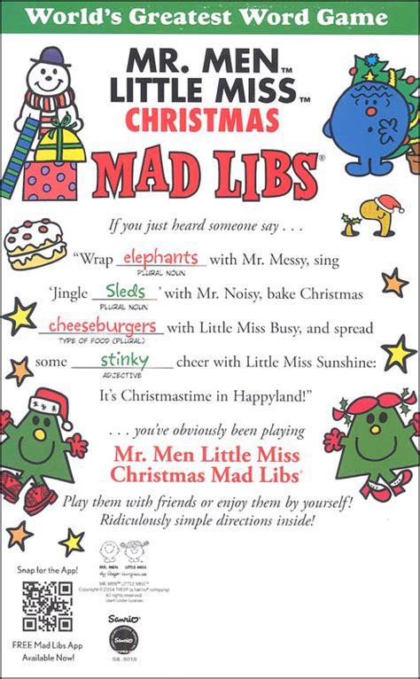 mr men little miss christmas mad libs mr men and little miss Epub