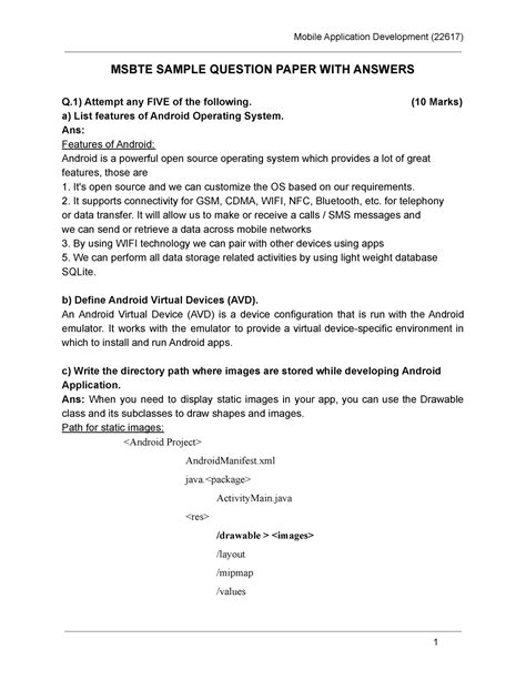 msbte sample question paper polytechnic Epub