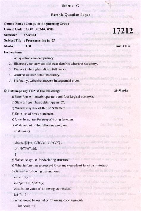 msbte sample test paper 17212 Doc