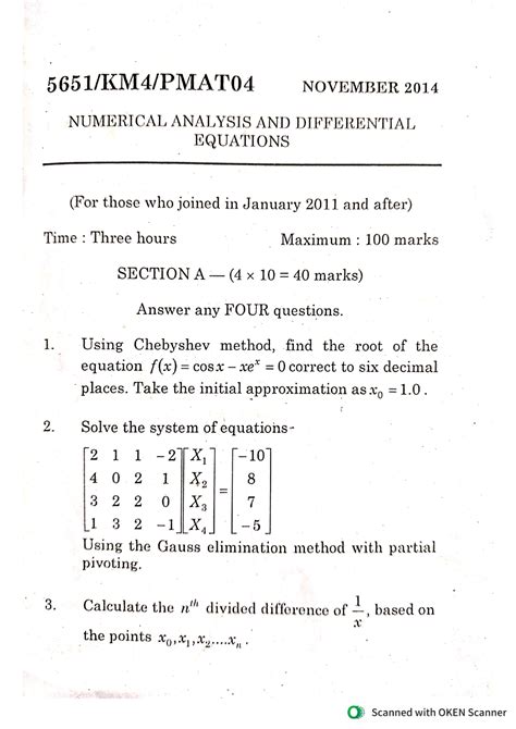 msc maths questions papers Reader