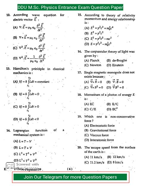 msc physics entrance exam model papers Doc