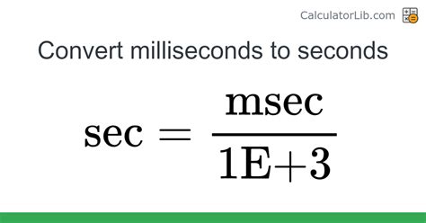 msec to sec