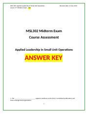 msl 302 final exam answers Kindle Editon