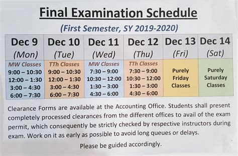msstate exam schedule