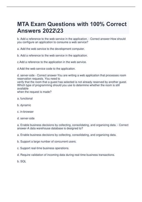 mta 4105 practice exam PDF