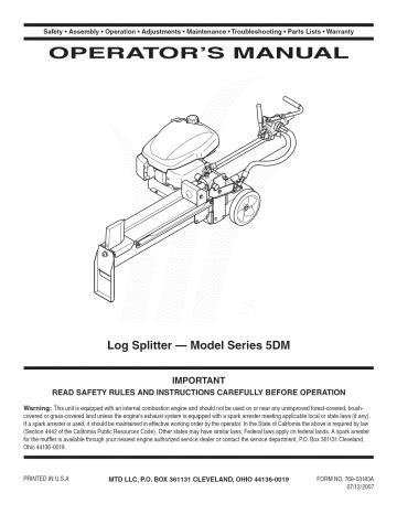 mtd log splitter owners manual Epub