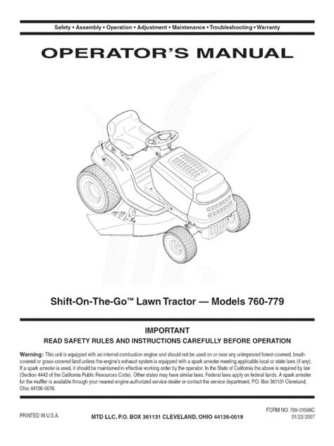 mtd yardman tractor manual Reader