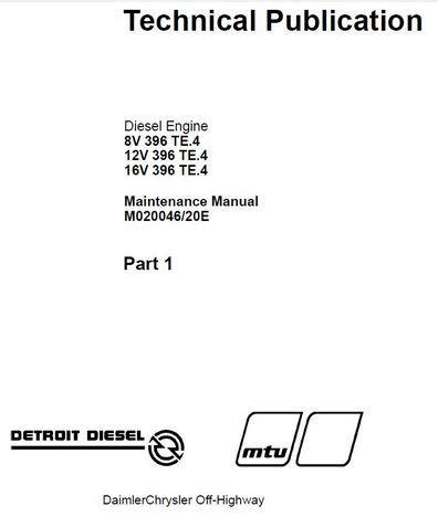 mtu 8v 396 maintenance manual pdf Doc