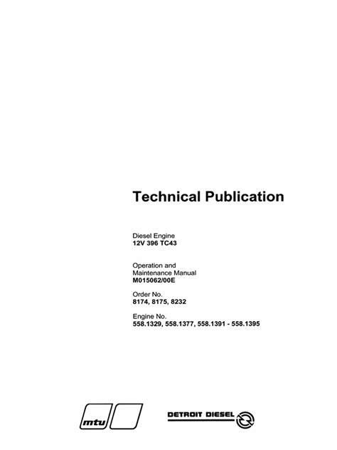 mtu service manual pdf PDF