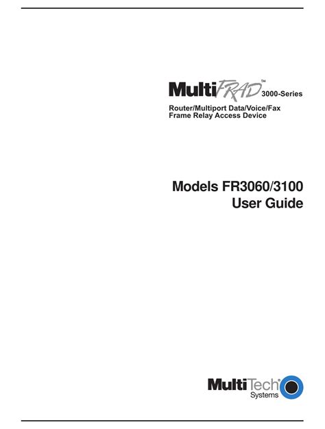 multi tech fr3100 owners manual PDF