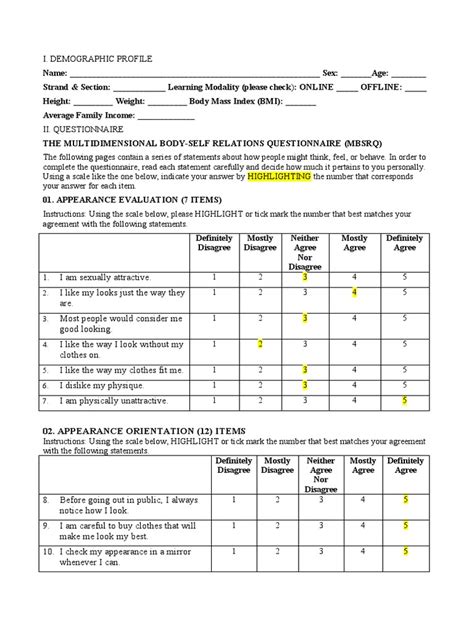 multidimensional body self relations questionnaire Kindle Editon