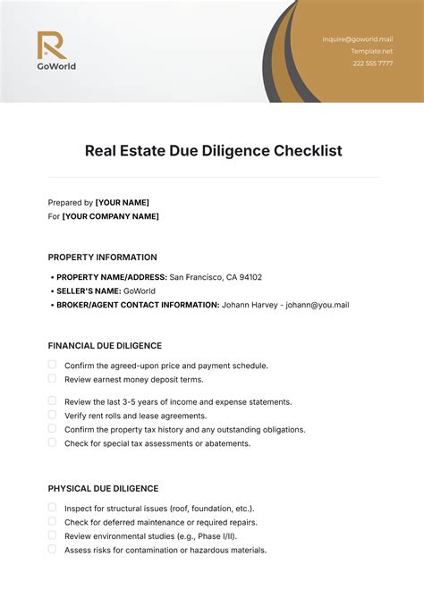 multifamily_property_due_diligence_checklist_yduc Ebook Epub