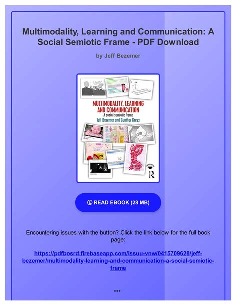 multimodality learning communication social semiotic Reader