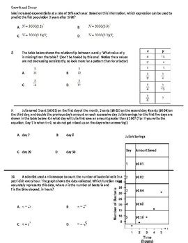multiple choice exponential growth problems Reader