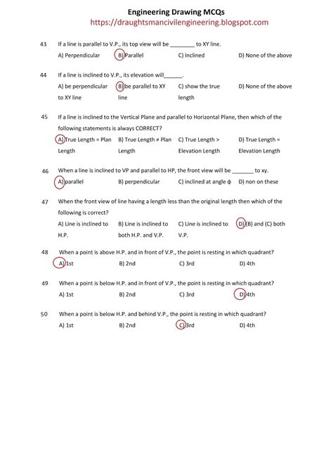 multiple choice questions engineering drawing Epub