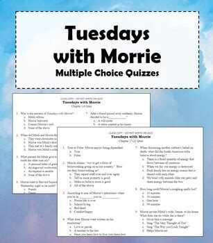 multiple choice questions for tuesdays with morrie Kindle Editon