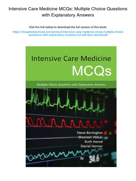 multiple choice questions in intensive care medicine Epub