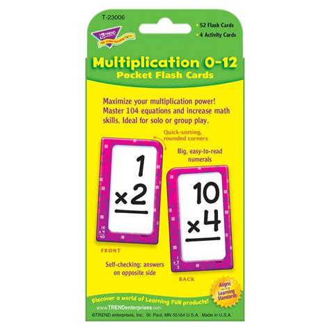 multiplication 0 12 flash cards Epub