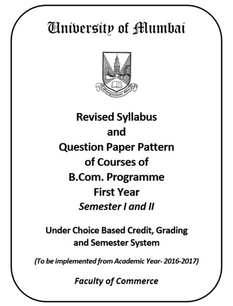 mumbai university fybcom sem 1 paper Doc