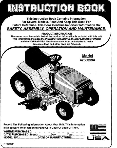 murray 125 hp with 40 riding mower manual Doc