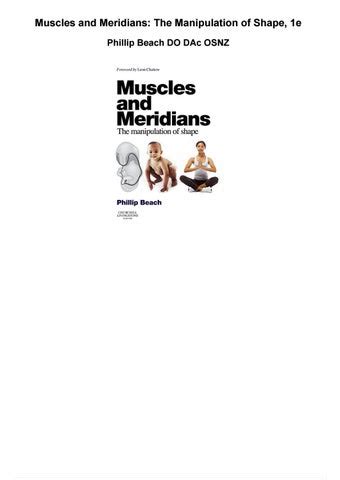 muscles and meridians the manipulation of shape 1e Epub