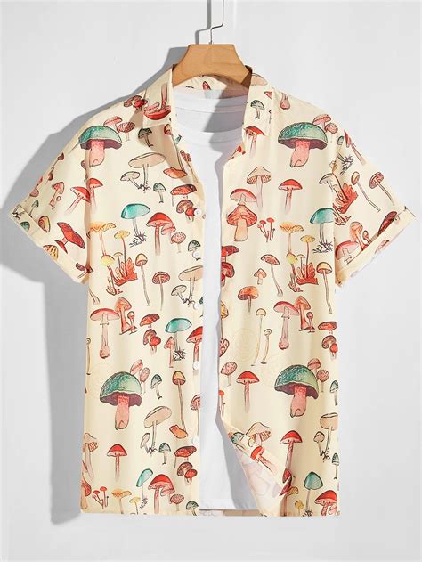 mushroom button down shirt