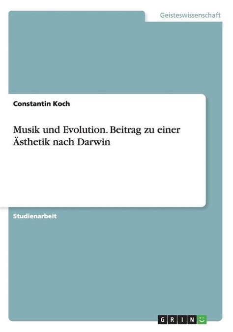 musik evolution beitrag sthetik darwin Reader