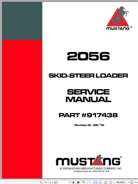 mustang 2056 service manual pdf PDF