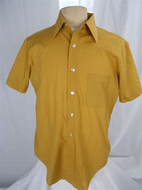 mustard yellow button up shirt